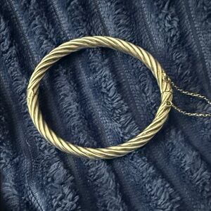 Gold Twisted Bangle Bracelet